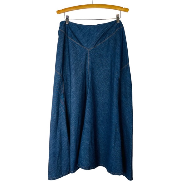 Ralph Lauren Dresses & Skirts - Ralph Lauren blue denim preppy western trendy midi jean skirt 20W
